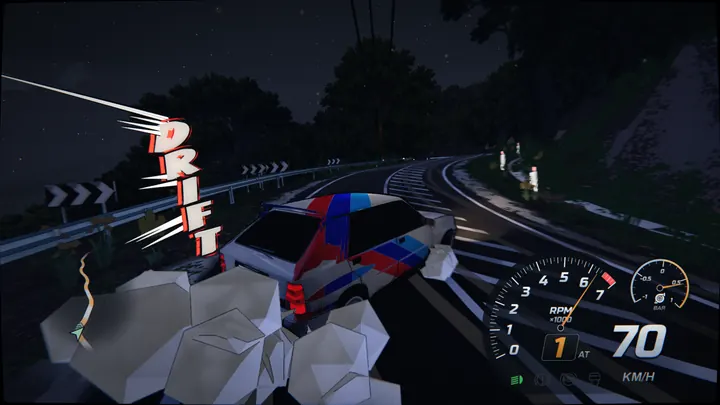 Hairpin, mid-slide