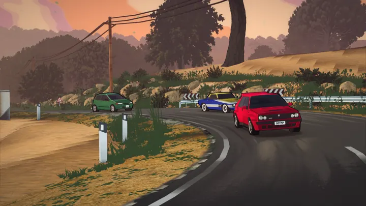 Clay hills, three abreast